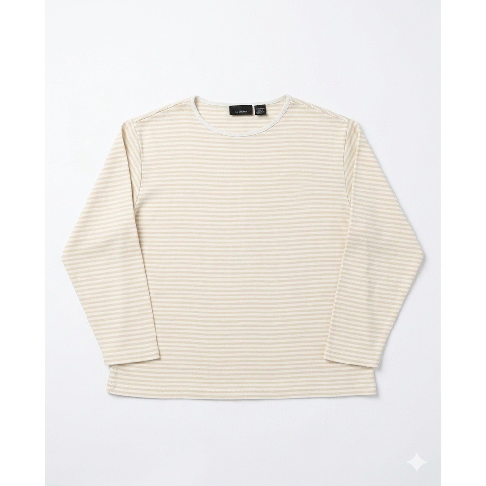 Bay Studio Yellow Striped Top Large L/S Stretch Preppy Casual Button Shirt